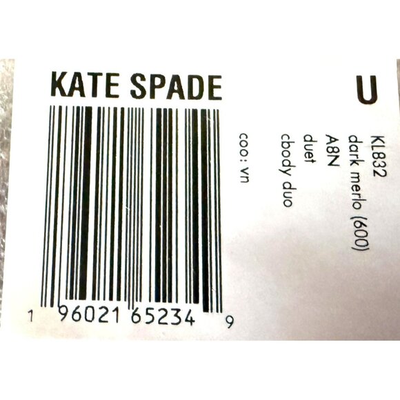 Kate Spade Womens Duet Wine Merlot Flower Grain Leather Small Crossbody New - Picture 9 of 11